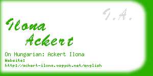 ilona ackert business card